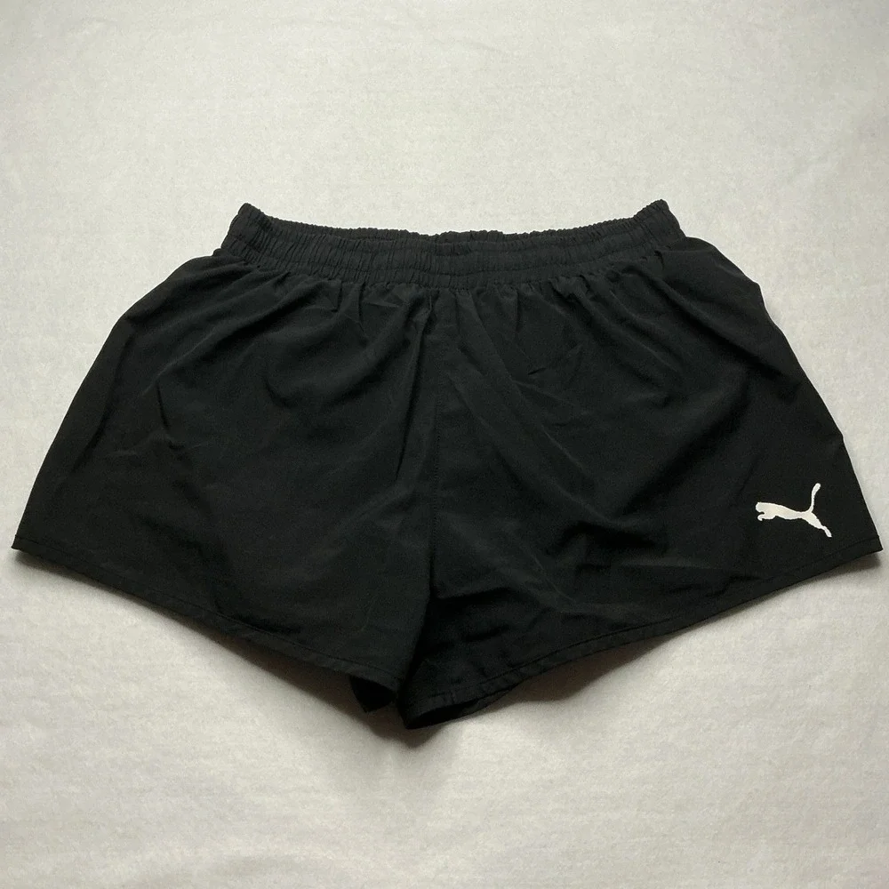 Adidas Reebok Puma Womens Activewear Shorts 4pc Bundle Large Black Green Pink